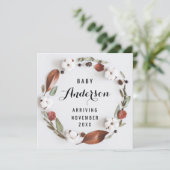 Faire-part de grossesse - Couronne de chute de cot (Debout devant)