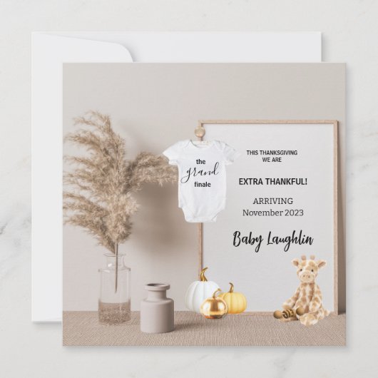 Faire-part de grossesse d'action de grâces supplém (Devant)