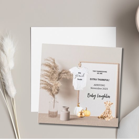 Faire-part de grossesse d'action de grâces supplém