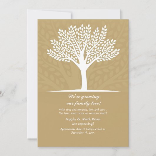Faire-part de grossesse dans l'arbre généalogique (Devant)