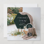 Faire-part de grossesse dans un jardin neutre (Devant)