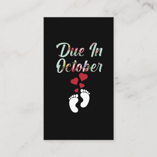 Faire-part de grossesse Date prévue pour le bébé O (Devant)