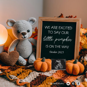 Faire-part de grossesse d'automne modifiable