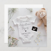 Faire-part de grossesse d'aventure moderne (Devant / Derrière)