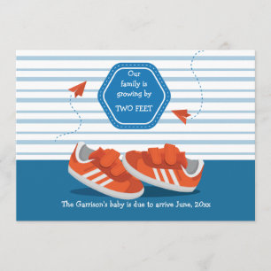 Faire-part de grossesse de chaussures de bébé