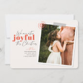 Faire-part de grossesse de corail extra-joyeux (Devant)