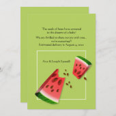 Faire-part de grossesse de graines de pastèque (Devant / Derrière)