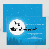 faire-part de grossesse de la carte de Noël 4x6 - (Devant / Derrière)