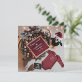 Faire-part de grossesse de pingouin de Noël mignon (Debout devant)