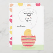 Faire-part de grossesse de poussins à éclosion (Devant / Derrière)