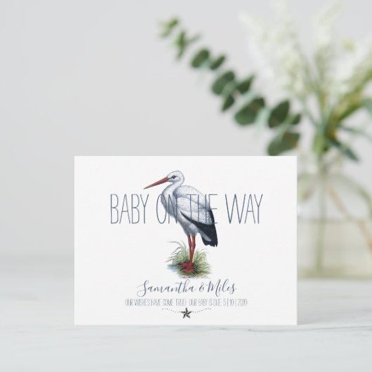 Faire-part de grossesse de Stork (Debout devant)