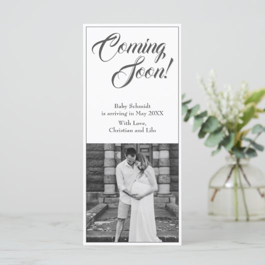 Faire-part de grossesse de style classique (Debout devant)