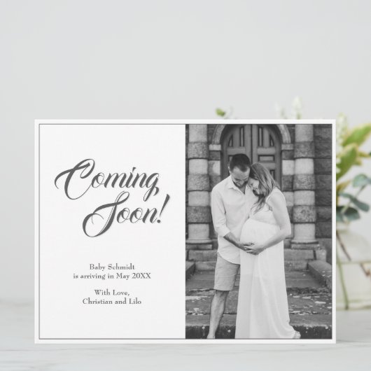 Faire-part de grossesse de style classique (Debout devant)