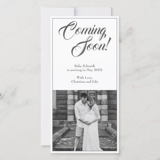 Faire-part de grossesse de style classique (Devant)