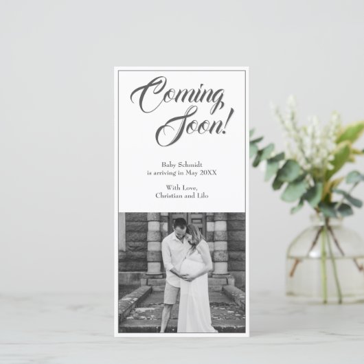 Faire-part de grossesse de style classique (Debout devant)