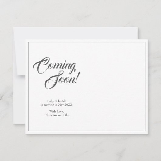 Faire-part de grossesse de style classique (Devant)