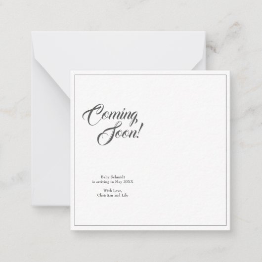 Faire-part de grossesse de style classique (Devant)