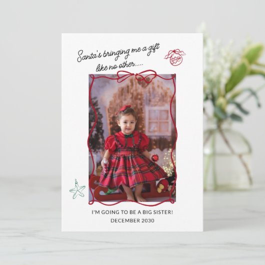 Faire-part de grossesse de vacances de frère (Debout devant)