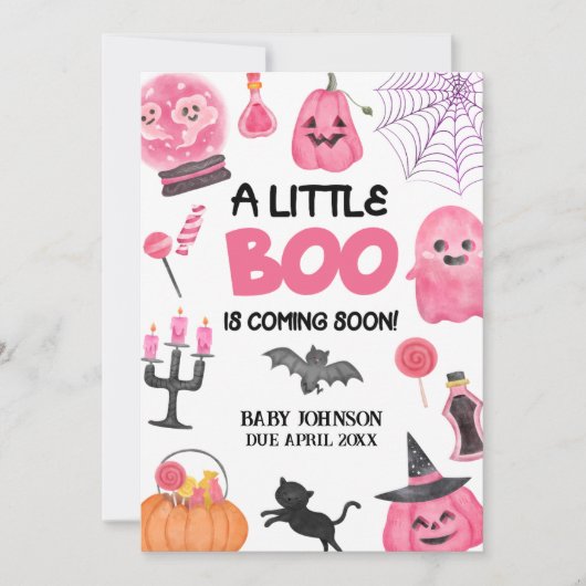 Faire-part de grossesse d'Halloween (Devant)