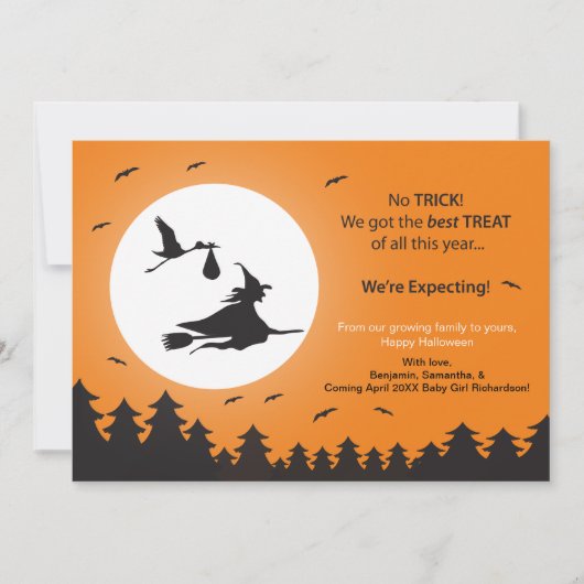 Faire-part de grossesse d'Halloween (Devant)
