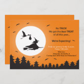 Faire-part de grossesse d'Halloween (Devant / Derrière)