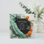 Faire-part de grossesse d'Halloween mignonne et éf (Debout devant)