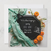 Faire-part de grossesse d'Halloween mignonne et éf (Devant)