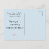 Faire-part de grossesse en espagnol (Dos)