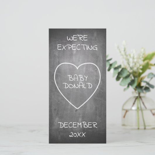 Faire-part de grossesse en forme de tableau de bor (Debout devant)