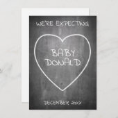 Faire-part de grossesse en forme de tableau de bor (Devant / Derrière)