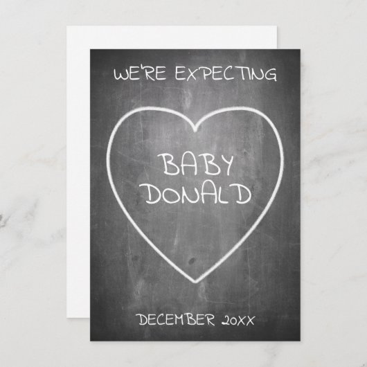 Faire-part de grossesse en forme de tableau de bor (Devant / Derrière)