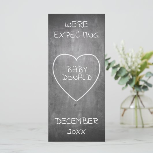 Faire-part de grossesse en forme de tableau de bor (Debout devant)