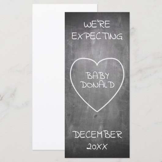 Faire-part de grossesse en forme de tableau de bor (Devant / Derrière)