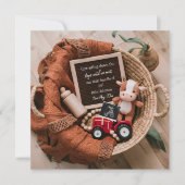 faire-part de grossesse en panier tissé sur le thè (Devant)