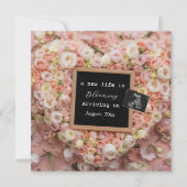 Faire-part de grossesse florale numérique (Devant)