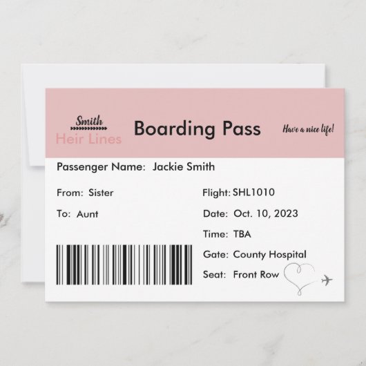 Faire-part de grossesse inspirées par le voyage au (Devant)