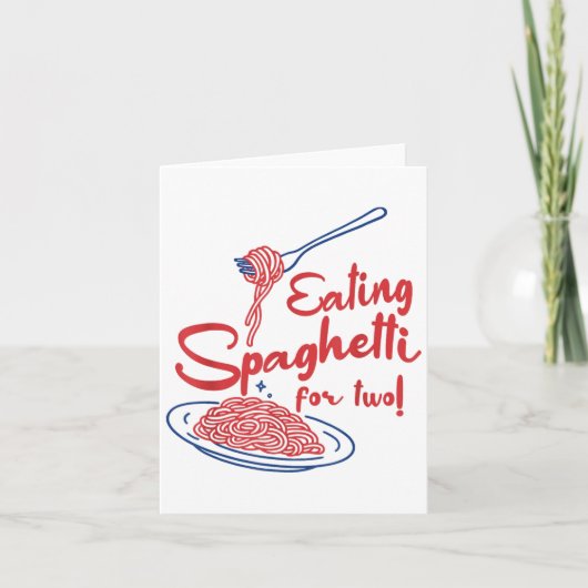 Faire-part de grossesse Mère italienne Manger Spag (Devant)