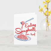 Faire-part de grossesse Mère italienne Manger Spag (Fleur jaune)
