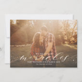 Faire-part de grossesse Miracles Faux Gold Foil (Devant)