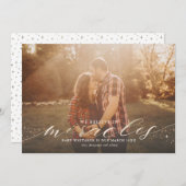 Faire-part de grossesse Miracles Faux Gold Foil (Devant / Derrière)