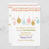 Faire-part de grossesse mobile des oeufs (Devant / Derrière)