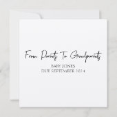 Faire-part de grossesse personnalisée (Dos)