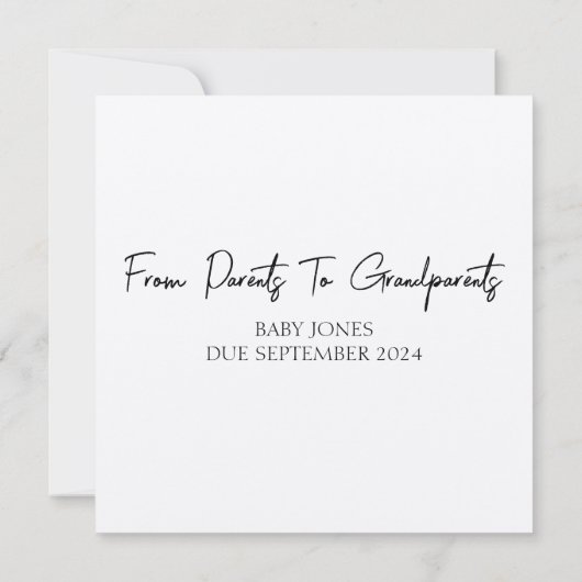 Faire-part de grossesse personnalisée (Dos)