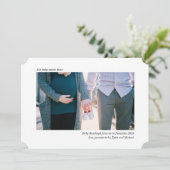 Faire-part de grossesse photo simple et élégant (Debout devant)