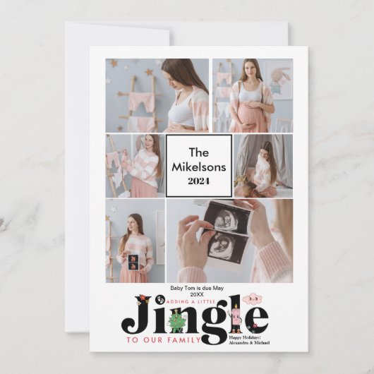 Faire-part de grossesse pour bébé multiphoto (Devant)