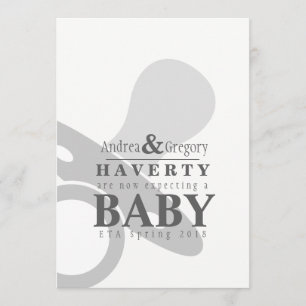 Faire-part de grossesse simple minimaliste