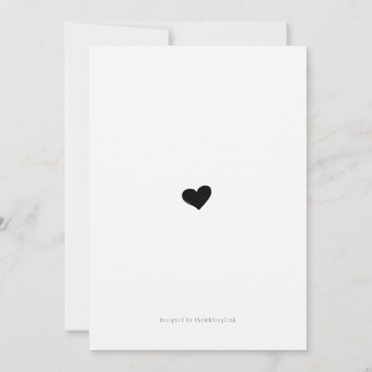 Faire-part de grossesse simple minimaliste (Dos)