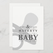 Faire-part de grossesse simple minimaliste (Devant / Derrière)