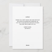 Faire-part de grossesse surprise dans l'arbre de N (Dos)