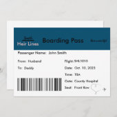 Faire-part de grossesse thème de voyage (Devant / Derrière)